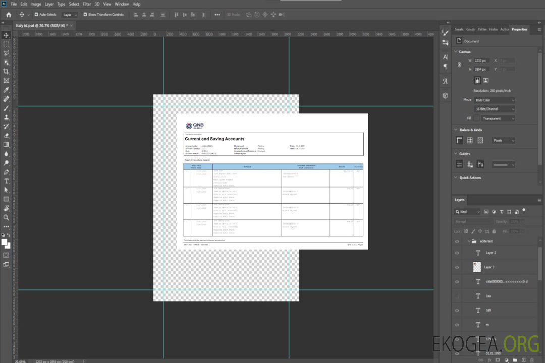 Qatar QNB ALAHLI relevé bancaire modèle Word et PDF scr template Qatar QNB ALAHLI relevé bancaire modèle Word et PDF scr template